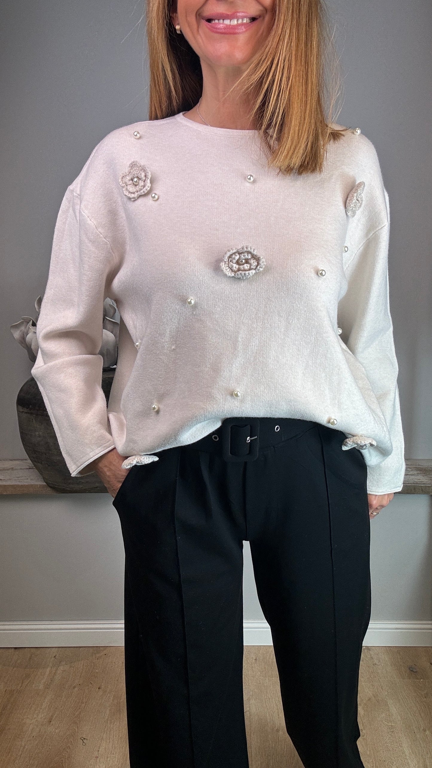 Pulli "Perlenblume"